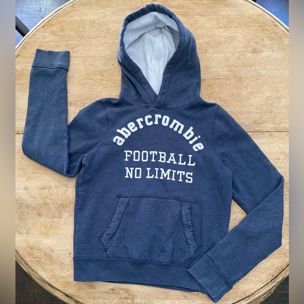 Abercrombie Kids Muscle Sz XL Navy‎ Football Logo Hoodie